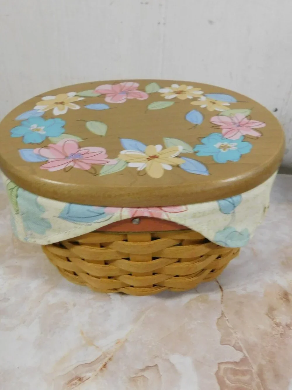 Longaberger 2008 Mother's Day Basket Combo Protector Liner & Lid